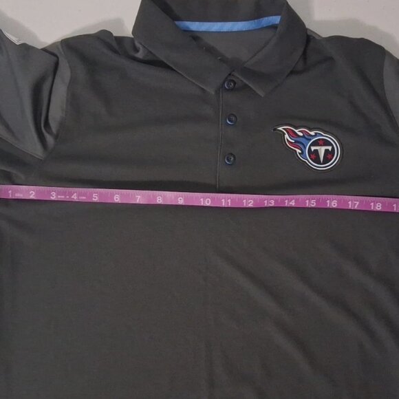 Nike Tennessee Titans Polo Shirt Mens Medium Dri-Fit NFL Equipment Gray Training - Picture 8 of 10